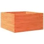 Solid pine wood planter in brown wax finish 90x90x46 cm by , Pots and planters - Ref: Foro24-3282426, Price: 201,32 €, Discou...