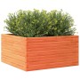 Solid pine wood planter in brown wax finish 90x90x46 cm by , Pots and planters - Ref: Foro24-3282426, Price: 203,93 €, Discou...