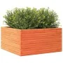 Solid pine wood planter in brown wax finish 90x90x46 cm by , Pots and planters - Ref: Foro24-3282426, Price: 201,32 €, Discou...