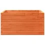 Solid pine wood planter in brown wax finish 90x90x46 cm by , Pots and planters - Ref: Foro24-3282426, Price: 201,32 €, Discou...