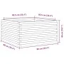 Solid pine wood planter in brown wax finish 90x90x46 cm by , Pots and planters - Ref: Foro24-3282426, Price: 201,32 €, Discou...