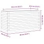 Solid white pine wood planter 90x40x46 cm by , Pots and planters - Ref: Foro24-3282445, Price: 151,13 €, Discount: %