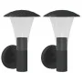 Außenlampen, 2 Stück, Edelstahl, Schwarz. von , Außenbeleuchtung - Ref: Foro24-4006241, Preis: 46,38 €, Rabatt: %