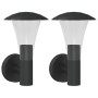 Außenlampen, 2 Stück, Edelstahl, Schwarz. von , Außenbeleuchtung - Ref: Foro24-4006241, Preis: 47,11 €, Rabatt: %