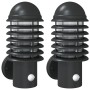 Außenleuchten mit Sensor, 2 Stück, Edelstahl schwarz. von , Außenbeleuchtung - Ref: Foro24-4006255, Preis: 76,69 €, Rabatt: %