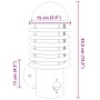 Outdoor wall lights with sensor 2 units stainless steel black by , Outdoor lighting - Ref: Foro24-4006255, Price: 76,69 €, Di...