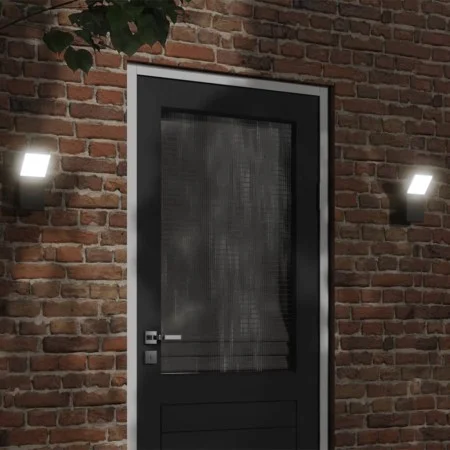 Lámparas de pared LED de exterior 2 uds aluminio fundido negro de , Iluminación de exterior - Ref: Foro24-4006269, Precio: 52...