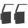 Lámparas de pared LED de exterior 2 uds aluminio fundido negro de , Iluminación de exterior - Ref: Foro24-4006269, Precio: 49...