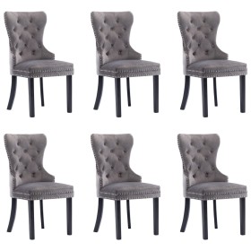 Dining chairs 6 units gray velvet by vidaXL, dining chairs - Ref: Foro24-3055874, Price: 1,00 €, Discount: %