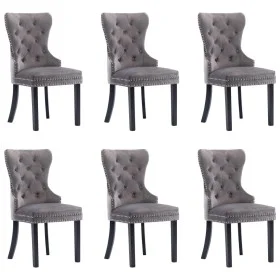 Dining chairs 6 units gray velvet by vidaXL, dining chairs - Ref: Foro24-3055874, Price: 890,94 €, Discount: %