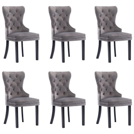 Sillas de comedor 6 unidades terciopelo gris de vidaXL, Sillas de comedor - Ref: Foro24-3055874, Precio: 959,41 €, Descuento: %