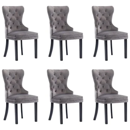 Sillas de comedor 6 unidades terciopelo gris de vidaXL, Sillas de comedor - Ref: Foro24-3055874, Precio: 890,80 €, Descuento: %