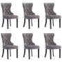 Dining chairs 6 units gray velvet by vidaXL, dining chairs - Ref: Foro24-3055874, Price: 1,00 €, Discount: %