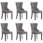 Sillas de comedor 6 unidades terciopelo gris de vidaXL, Sillas de comedor - Ref: Foro24-3055874, Precio: 890,80 €, Descuento: %