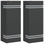 Apliques de exterior 2 unidades acero inoxidable negro de , Iluminación de exterior - Ref: Foro24-4006325, Precio: 41,72 €