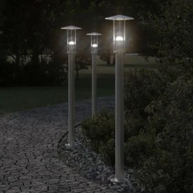 Außen-Stehlampen, 3 Stück, Edelstahl, 100 cm. von , Außenbeleuchtung - Ref: Foro24-4006352, Preis: 116,26 €, Rabatt: %