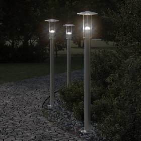 Outdoor floor lamps 3 pcs stainless steel 100 cm by , Outdoor lighting - Ref: Foro24-4006352, Price: 119,51 €, Discount: %