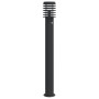 Lámpara de suelo de exterior con sensor acero negro 110 cm