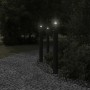 Lámpara de suelo de exterior con sensor acero negro 110 cm