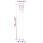 Außen-Stehlampe mit Bewegungssensor, schwarzem Stahl, 110 cm. von , Außenbeleuchtung - Ref: Foro24-4006371, Preis: 59,18 €, R...