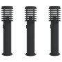Outdoor floor lamps with plug 3 pcs black steel 60 cm by , Outdoor lighting - Ref: Foro24-4006378, Price: 151,43 €, Discount: %
