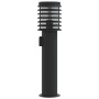 Outdoor floor lamps with plug 3 pcs black steel 60 cm by , Outdoor lighting - Ref: Foro24-4006378, Price: 151,43 €, Discount: %