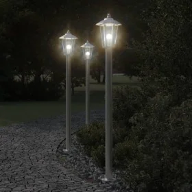 Außen-Stehlampen, 3 Stück, Edelstahl, 120 cm von , Außenbeleuchtung - Ref: Foro24-4006384, Preis: 127,40 €, Rabatt: %