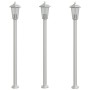 Außen-Stehlampen, 3 Stück, Edelstahl, 120 cm von , Außenbeleuchtung - Ref: Foro24-4006384, Preis: 129,06 €, Rabatt: %