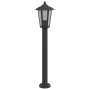 Lámparas de suelo de exterior 3 uds acero inoxidable negro 80cm