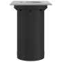 Foco de suelo de exterior cuadrado aluminio negro 10,5x10,5 cm