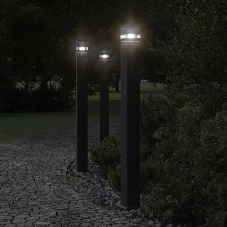 Außen-Stehlampe mit Stecker, schwarzem Aluminium, 110 cm. von , Außenbeleuchtung - Ref: Foro24-4006409, Preis: 72,13 €, Rabat...