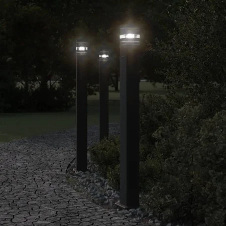 Lámpara de suelo de exterior con enchufe aluminio negro 110 cm de , Iluminación de exterior - Ref: Foro24-4006409, Precio: 70...
