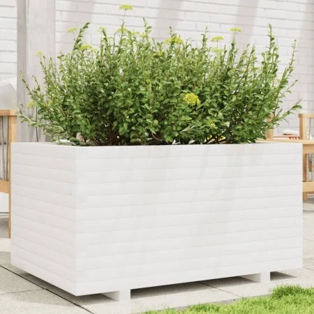 Jardinera madera maciza de pino blanco 90x60x49,5 cm de , Maceteros y jardineras - Ref: Foro24-847384, Precio: 159,62 €, Desc...