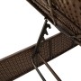 Lounger with cushion and brown synthetic rattan side table by , Loungers - Ref: Foro24-4002729, Price: 171,37 €, Discount: %
