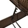 Lounger with cushion and brown synthetic rattan side table by , Loungers - Ref: Foro24-4002729, Price: 168,19 €, Discount: %