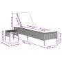 Lounger with cushion and brown synthetic rattan side table by , Loungers - Ref: Foro24-4002729, Price: 171,37 €, Discount: %