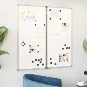 Folding magnetic whiteboard aluminum 80x80x1.7 cm by , Exhibition panels - Ref: Foro24-4005351, Price: 48,69 €, Discount: %
