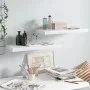 Floating wall shelf 2 pcs glossy white MDF 60x23.5x3.8cm by vidaXL, Shelves and shelves - Ref: Foro24-323749, Price: 33,54 €,...