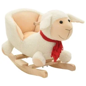 Plüsch Schaukelschaf mit weißer Rückenlehne 60x32x50 cm von , Schaukel- und Schaukelspielzeug - Ref: Foro24-80224, Preis: 98,...