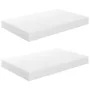 Floating wall shelf 2 units glossy white MDF 40x23x3.8 cm by vidaXL, Shelves and shelves - Ref: Foro24-323743, Price: 29,49 €...