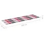 Lounger with checkered pattern cushion made of impregnated pine wood by , Loungers - Ref: Foro24-3065832, Price: 127,34 €, Di...