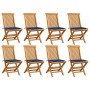 Gartenstühle 8 Stk. Teakholz mit königsblauen Kissen von , Gartenstühle - Ref: Foro24-3072927, Preis: 527,15 €, Rabatt: %