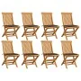 Sillas de jardín 8 uds madera de teca con cojines gris taupe de , Sillas de jardín - Ref: Foro24-3072925, Precio: 502,54 €, D...
