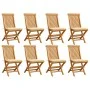 Garden chairs 8 pcs solid teak wood with cream cushions by , Garden chairs - Ref: Foro24-3072919, Price: 485,09 €, Discount: %