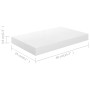 Schwebendes Wandregal 2 Stück MDF glänzend weiß 40x23x3,8 cm von vidaXL, Regale und Regale - Ref: Foro24-323743, Preis: 30,08...