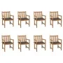 Garden chairs 8 units solid teak wood taupe cushions by , Garden chairs - Ref: Foro24-3073066, Price: 1,00 €, Discount: %