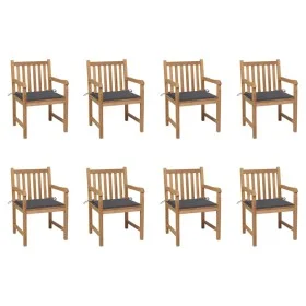 Gartenstühle 8 Stk. Kissen aus massivem Teakholz anthrazit von , Gartenstühle - Ref: Foro24-3073058, Preis: 1,00 €, Rabatt: %