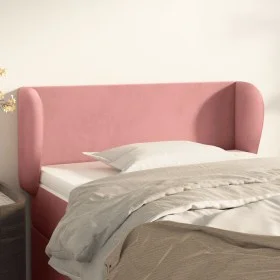 Rosa Samt-Kopfteil 103x23x78/88 cm von , Kopf- und Fußteile - Ref: Foro24-3116911, Preis: 45,27 €, Rabatt: %