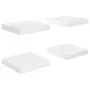 Floating wall shelf set of 4 units in glossy white MDF 23x23.5x3.8cm by vidaXL, Shelves and shelves - Ref: Foro24-323741, Pri...