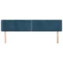 Cabecero de terciopelo azul oscuro 163x16x78/88 cm de , Cabeceros y pies de cama - Ref: Foro24-3118686, Precio: 70,11 €, Desc...